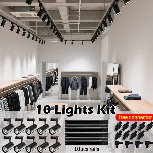 LED Track Light Set — Adjustable Directional Spotlights