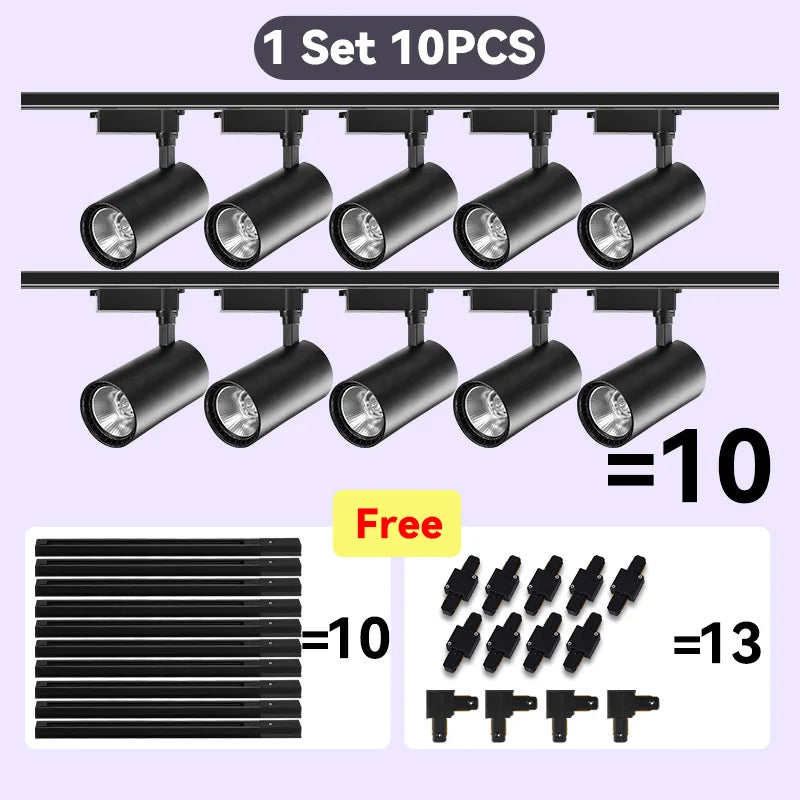 LED Track Light Set β Adjustable Directional Spotlights