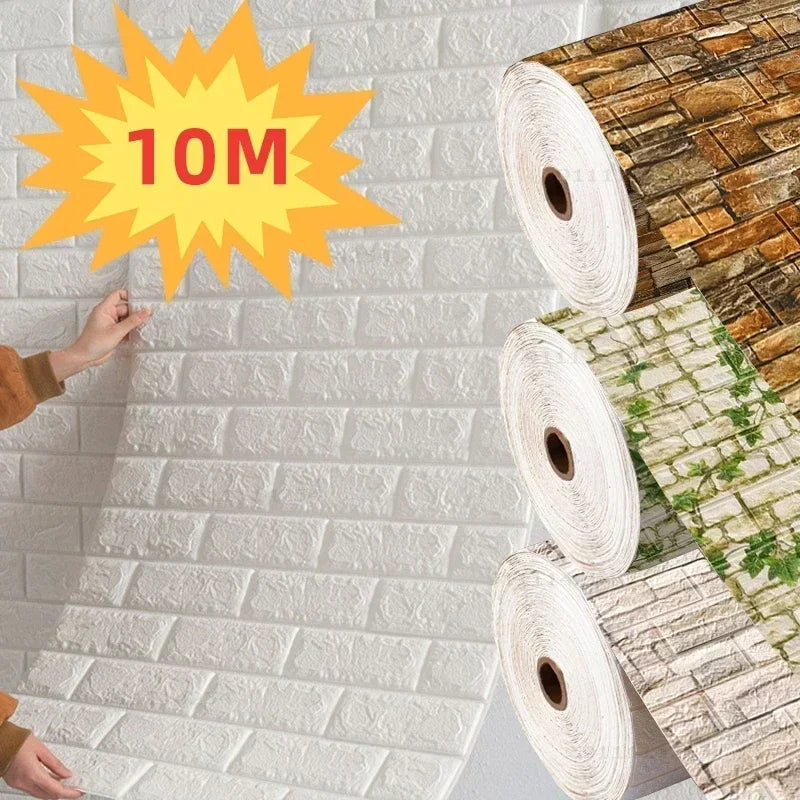 3D Self-Adhesive Wallpaper — Peel & Stick Wall Decor