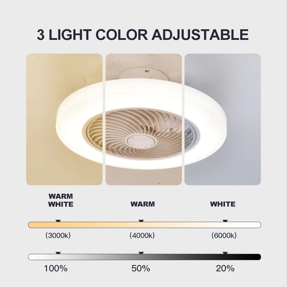Smart Ceiling Fan with LED Lights — Remote Control