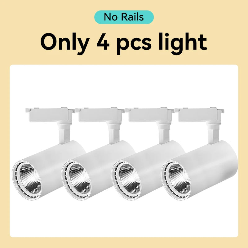 LED Track Light Set — Adjustable Directional Spotlights