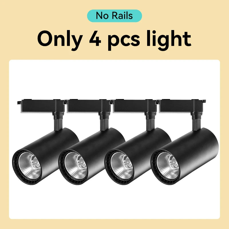 LED Track Light Set — Adjustable Directional Spotlights