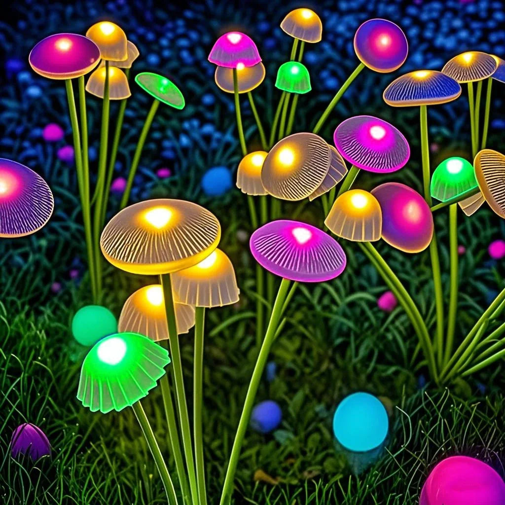 New Solar Garden Mushroom Lights
