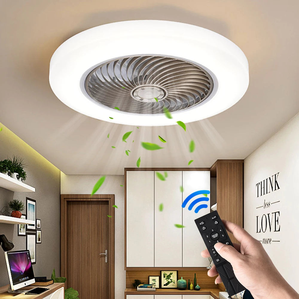 Smart Ceiling Fan with LED Lights — Remote Control