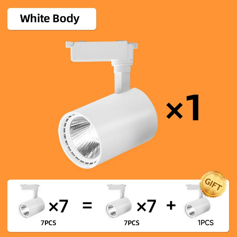 LED Track Light Set — Adjustable Directional Spotlights