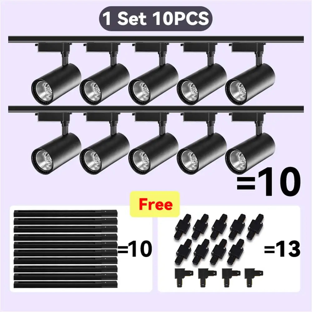 LED Track Light Set — Adjustable Directional Spotlights
