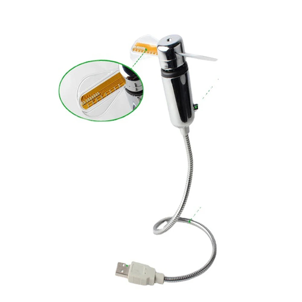 USB Mini Fan with LED Time Display