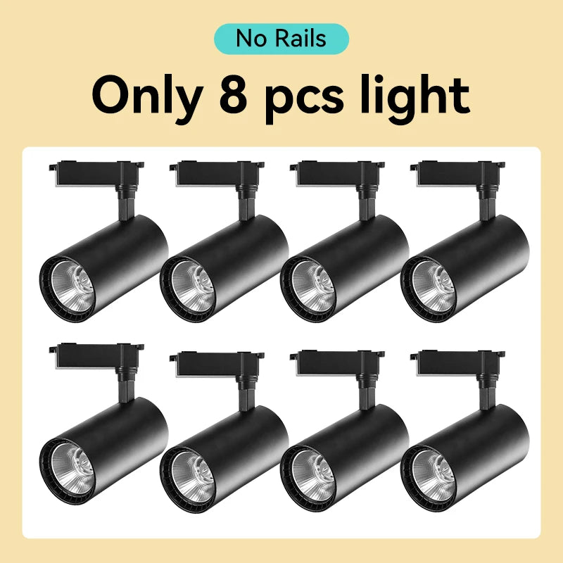 LED Track Light Set — Adjustable Directional Spotlights