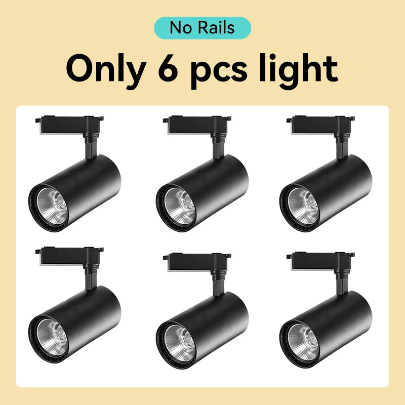 LED Track Light Set — Adjustable Directional Spotlights