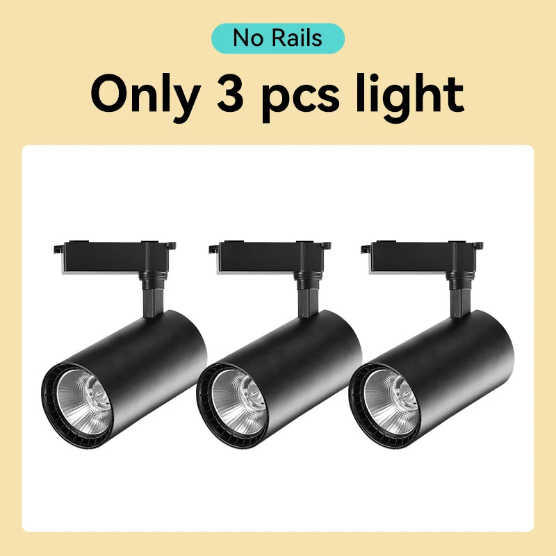 LED Track Light Set — Adjustable Directional Spotlights